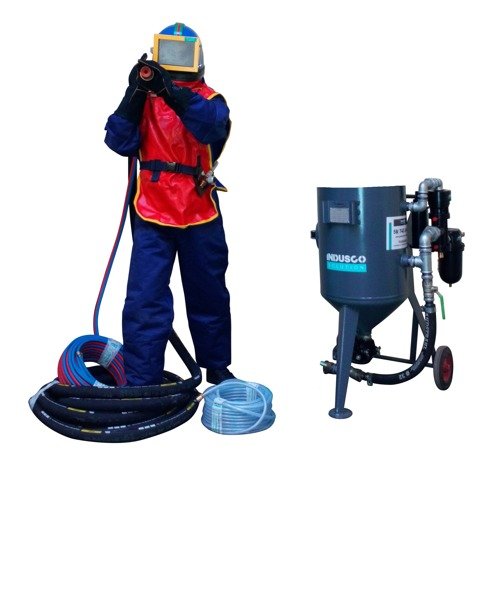 STANDARD remote controlled sand blasting package 50L | SAND BLASTING ...