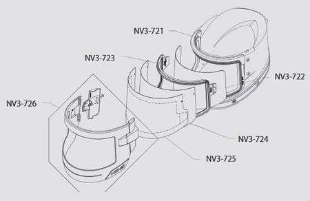 Kunststofffolie für Helm NOVA 3 (50 Stück)