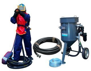 COMPLETE remote controlled sand blasting package 100L