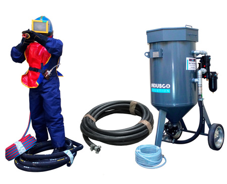 COMPLETE remote controlled sand blasting package 200L