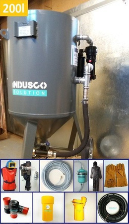 COMPLETE remote controlled sand blasting package 200L